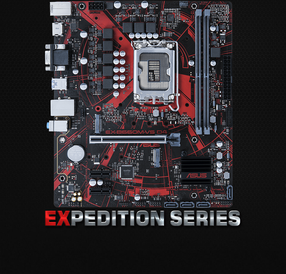 ANAKART INTEL 1700 ASUS EX-B760M-V5 D4 DDR4 Micro ATX 