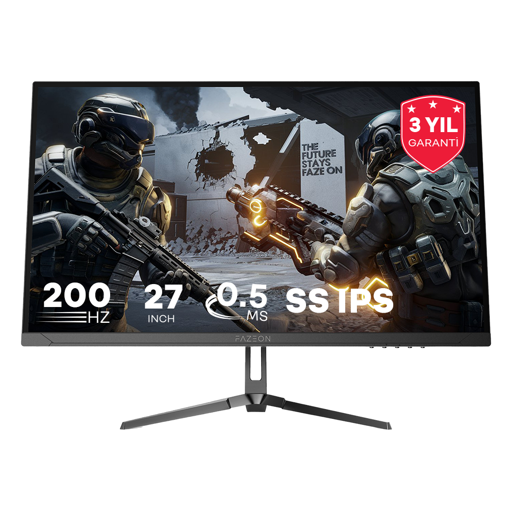 MONİTÖR OYUNCU Fazeon X27F200 27" 200Hz 0.5ms HDMI Dp Hdr Freesync G-Sync Fhd Ss IPS