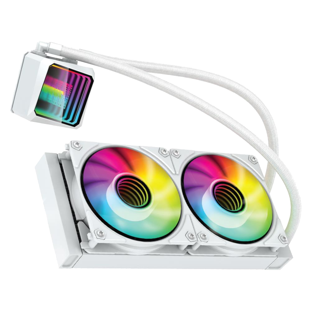 SOĞUTUCU SIVI GameBooster SHIELD 240 Rainbow 240mm Beyaz